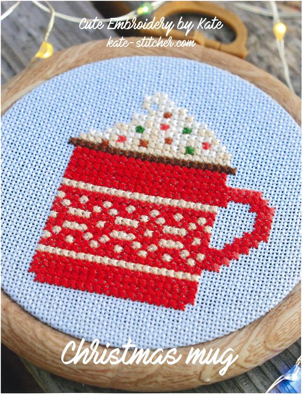 Christmas Mug Cross Stitch Pattern