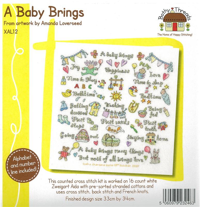 "A Baby Brings" Cross Stitch Kit