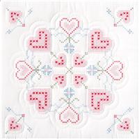 Interlocking Hearts Design White 6 Blocks Per Set Fairway 95310 Quilt Blocks