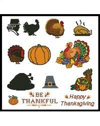 "Thanksgiving Motifs" by Artecy Cross Stitch
