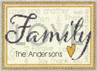 Family sampler cross stitch kit