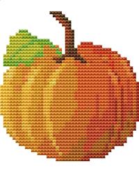 "Pumpkin Cross Stitch Pattern"