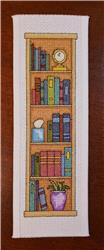 Colourful Bookshelf Cross Stitch Pattern – Midnight Blue