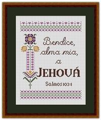 Bible Verse Pattern: Bendice, Alma Mia, A Jehová. Salmos 103:1