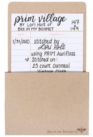 Library Card Label Pack | Cross Stitch Item