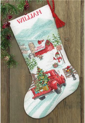 Holiday Farm Stocking Cross Stitch Kit Holiday Farm Stocking Cross Stitch Kit