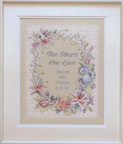 Dimensions 70-65160 Personalized Wedding Record Counted Cross Stitch Kit 7 x 5 