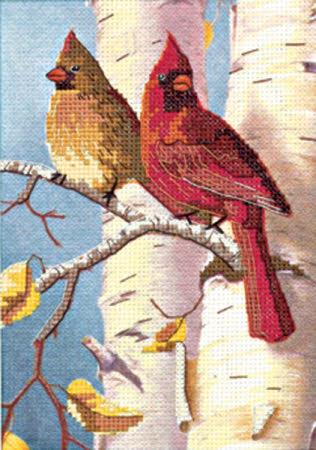 Pillow Rug Hooking Kit - Cardinal Pair