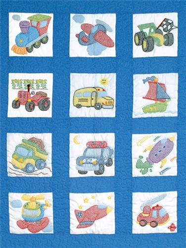 Jack dempsey stamped sales cross stitch baby quilts