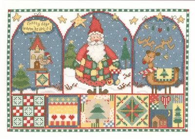 jim shore blue quilt santa