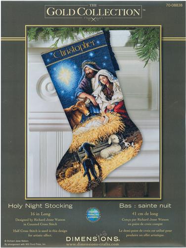 Holy Night Stocking (cross stitch kit)