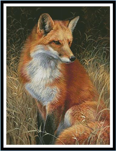 Red Fox Painting By Artecy Cross Stitch
