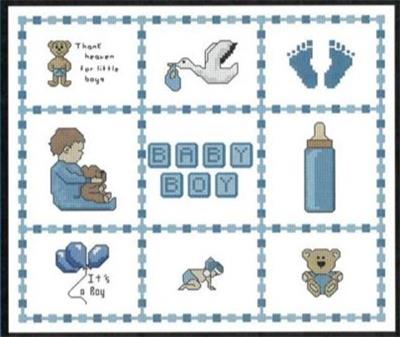 Baby Boy Sampler Small By Artecy Cross Stitch Baby Boy Sampler Small By Artecy Cross Stitch