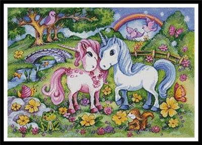 Unicorns Cross Stitch Pattern