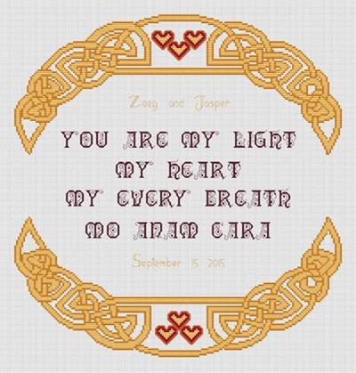 Mo Anam Cara Wedding Keepsake gold red