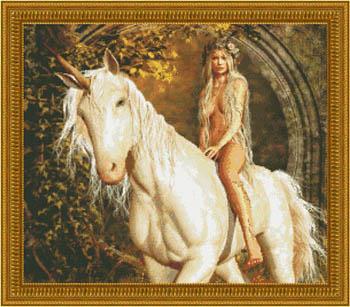 The Woman on Horseback,14ct Counted Cross Stitch kit Embroidery Kits 248stitch,82x58 cm Egyptian Cotton Counted Cross Stitch Kits 400 Lady Godiva