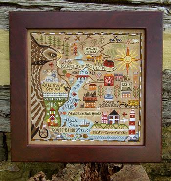 In the City of Autumn Cross Stitch Pattern