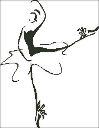 håndtag juni Alexander Graham Bell Ballerina Silhouette" | Cross Stitch Pattern