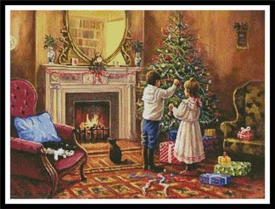 Kevin Walsh Victorienne Enfants Postbox christmas cross stitch chart X2 