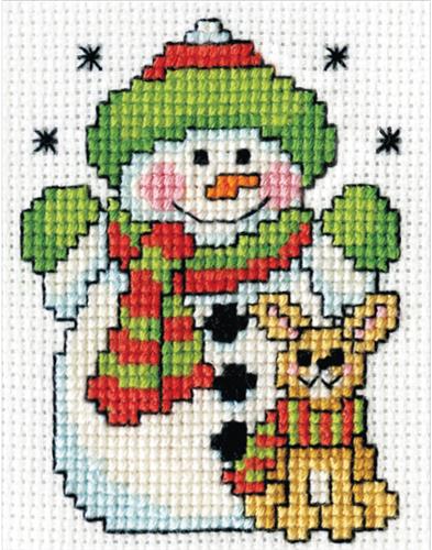 Design Works Snowman with Cats Stocking Counted Cross-Stitch Kit