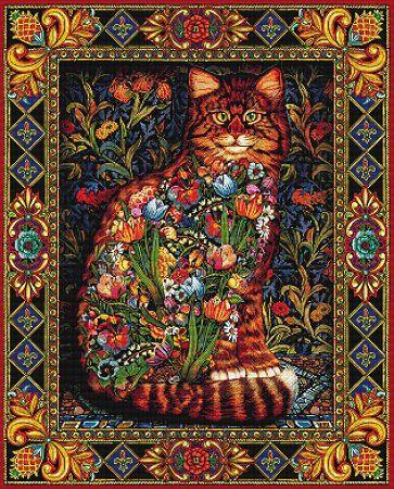 Tapestry Cat by Lewis T Johnson