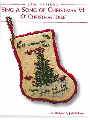 A Sampler Stocking Cross Stitch Pattern, JBW Designs