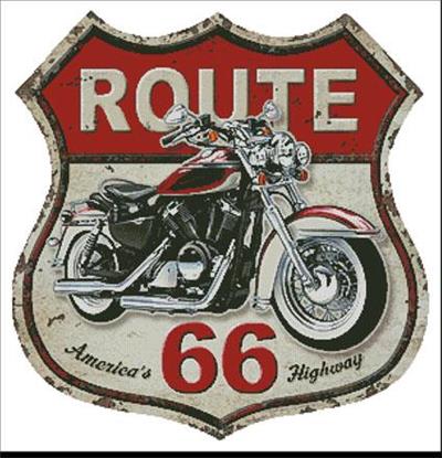 Route 66 Cross Stitch Pattern