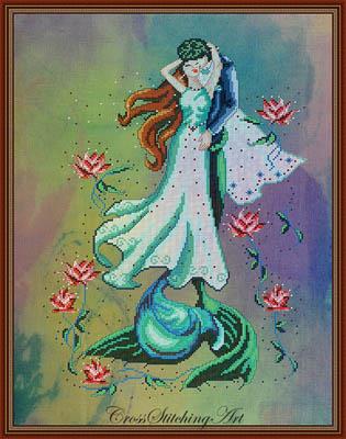 Cross Stitch Pattern Watercolor Blooms