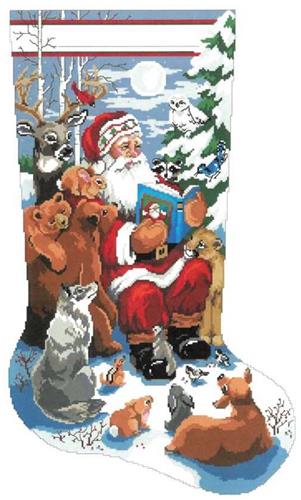 Woodland Storytime Stocking - Cross Stitch Pattern