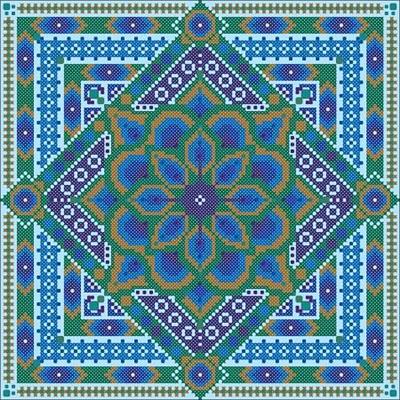 Peacock Mandala Cross Stitch
