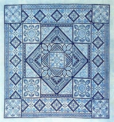 Shades Of Blue Cross Stitch Pattern