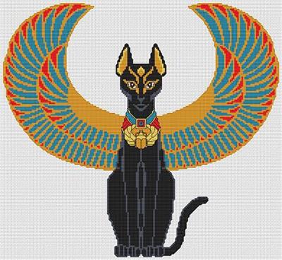 Egyptian Cat Cross Stitch Pattern
