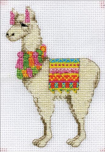 Modern Llama Cross Stitch Pattern Colorful Alpaca Cross Stitch Kit Beginner Counted Cross Stitch Kit Hoop 