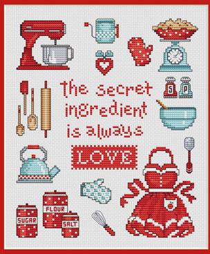 Secret Ingredient Cross Stitch Pattern