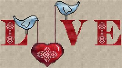 Love Cross Stitch Pattern