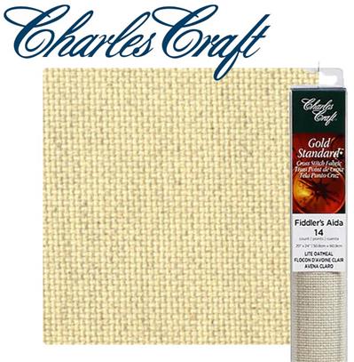Charles Craft® Gold Standard® 14 Count Antique White Aida Cross Stitch  Fabric, 20 x 24