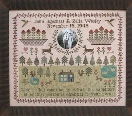 Wedding Sampler Cross Stitch Pattern