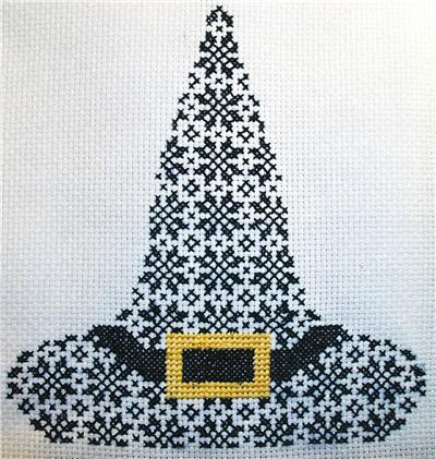 Quaker Witch S Hat Cross Stitch Pattern Quaker Witch S Hat Cross Stitch Pattern