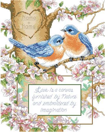 "Bluebirds" | Cross Stitch Pattern