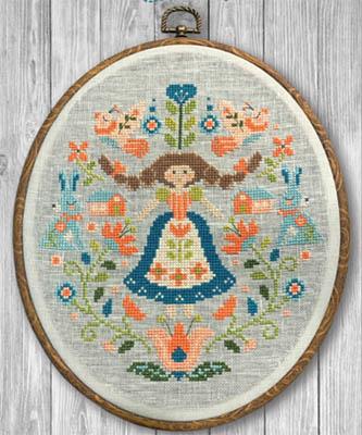 Folk Art Sampler Cross Stitch Pattern
