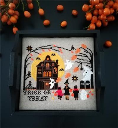 Trick or treat cross stitch pattern Halloween cross stitch 