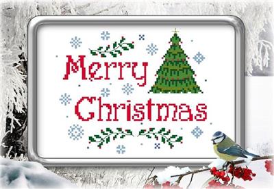 "Merry Christmas" | Cross Stitch Pattern