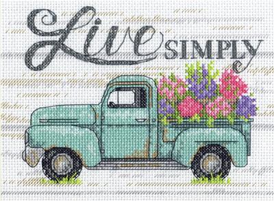 Dimensions Counted Cross Stitch Kit W/Hoop 6 Truck (14 Count)