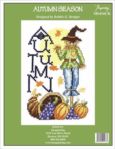 Autumn Season Cross Stitch Kit Gorjuss leaves autumn stitch cross kit bothy threads