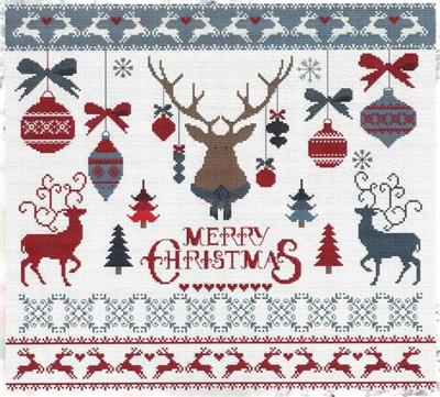 Scandinavian Christmas Cross Stitch Pattern